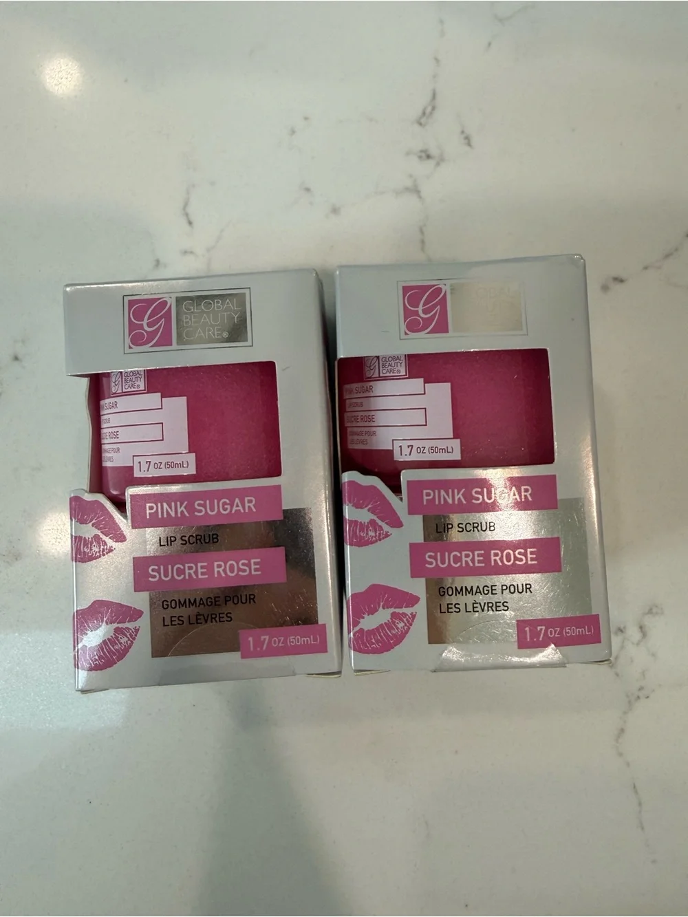 Global Beauty Care Pink Sugar. Lip Scrub (1.7 oz / 50 mL each) 2 pack